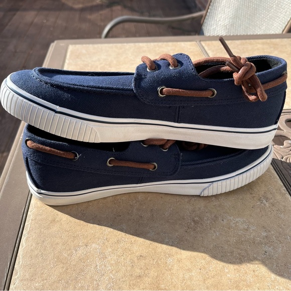 Syracuse University navy blue and Orange men’s boat shoe FOCO size 9 - Picture 11 of 11